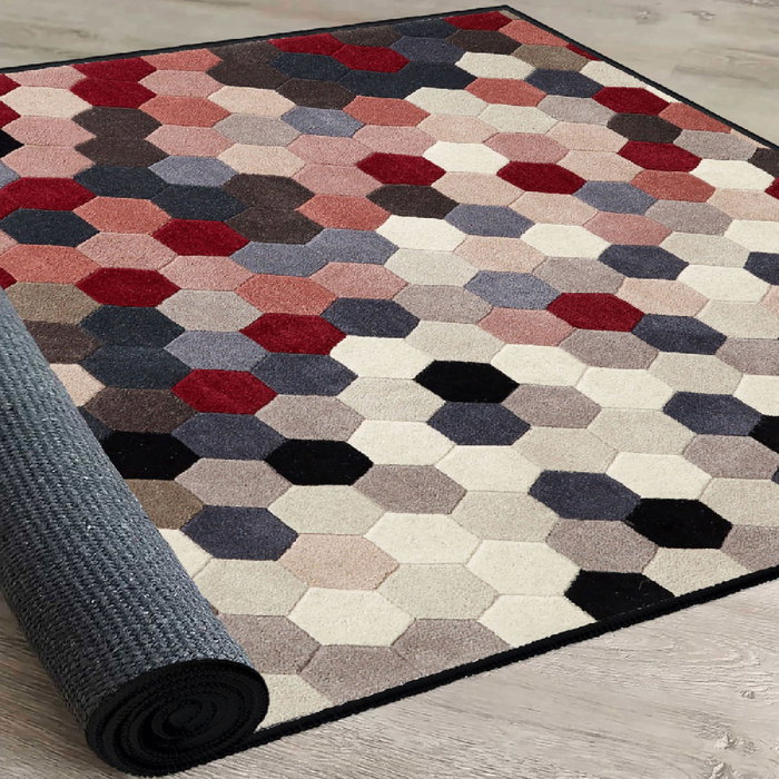 Conceptum Els1899 Alfombra de Terciopelo Multicolor 80 x 120 cm